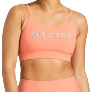 Peloton Logo Cadent Peak Strappy Activewear Bra Size Small Light Padding Cycle